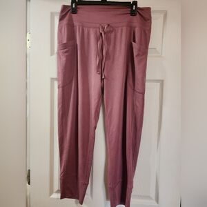 Fabletics Pink/ Maroon Jogger Pants